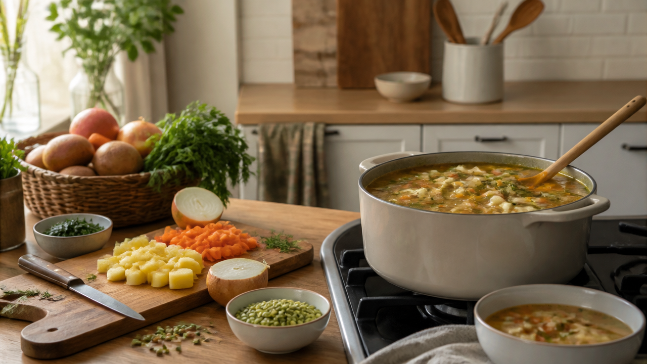 Домашняя кухня и продукты для блюда